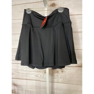 NWT Santiny Women's Size Small Black A Line Lined Mini Tennis Skirt SKort